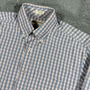 Onward Reserve Performance Shirt Mens Small Gingham Check Classic Fit Stretch